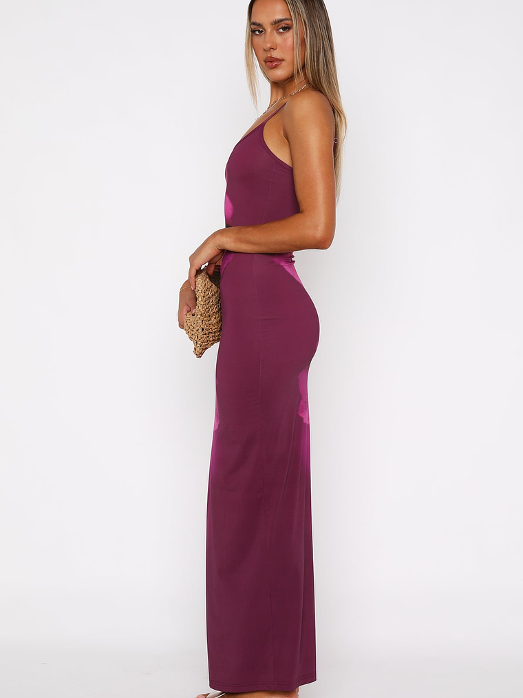 Feeling The Heat Maxi Dress Berry Lush 3