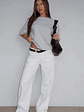 Bring The Style Low Rise Wide Leg Jeans Off White - thumbnail 5