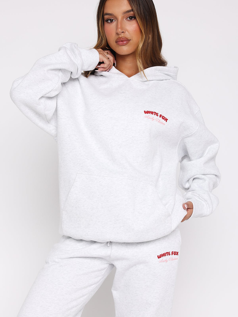 Lucky Thirteen Cheyenne Oversized Hoodie Grey Marle 2