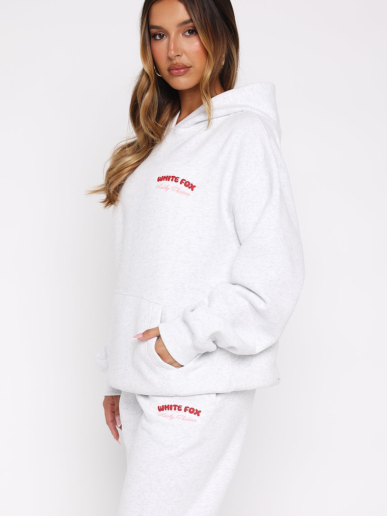 Lucky Thirteen Cheyenne Oversized Hoodie Grey Marle 3