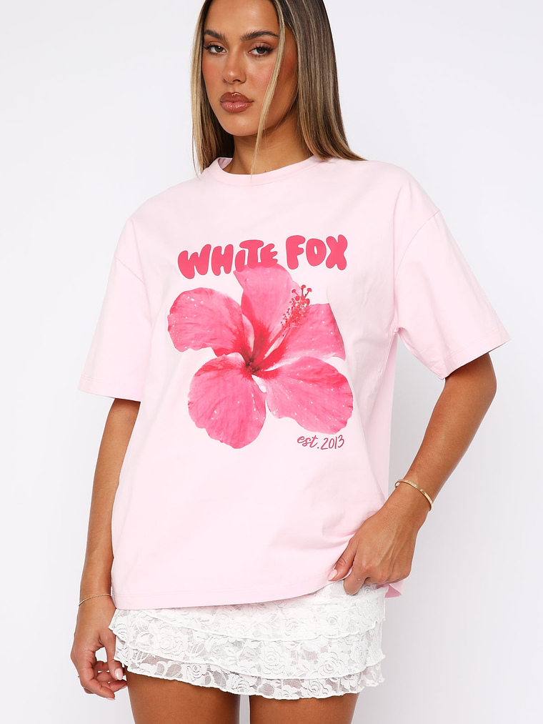With Love & Romance Oversized Tee Baby Pink 2