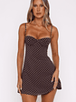 In The Back Of My Mind Mini Dress Chocolate Polka Dot - thumbnail 2