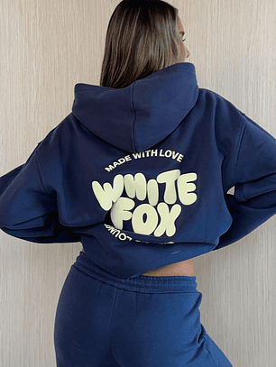 With Love For You Oversized Hoodie Navy