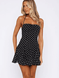 Think I'm In Love Mini Dress Black/White Polka Dot - thumbnail 2
