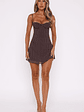 In The Back Of My Mind Mini Dress Chocolate Polka Dot - thumbnail 5