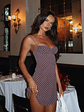 In The Back Of My Mind Mini Dress Chocolate Polka Dot - thumbnail 6
