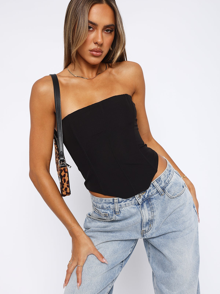 Let It Go Strapless Bustier Black 2