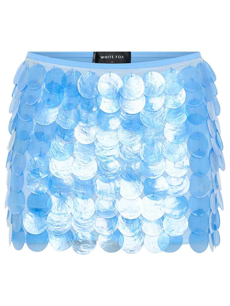 Forgiven Aura Shell Mini Skirt Blue 7
