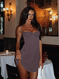 In The Back Of My Mind Mini Dress Chocolate Polka Dot - thumbnail 7