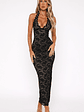 Destiny Lace Maxi Dress Black - thumbnail 2