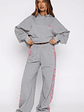 Lucky Thirteen Shaya Wide Leg Sweatpants Dark Grey Marle - thumbnail 2