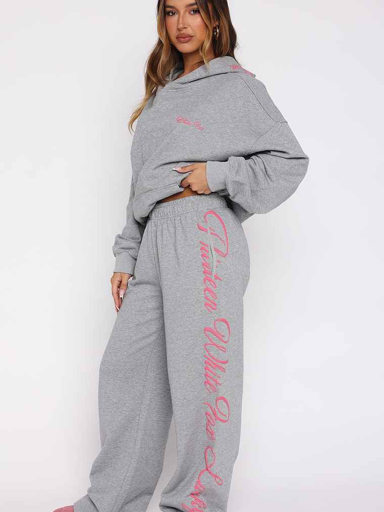 Lucky Thirteen Shaya Wide Leg Sweatpants Dark Grey Marle 3