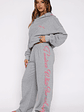 Lucky Thirteen Shaya Wide Leg Sweatpants Dark Grey Marle - thumbnail 3