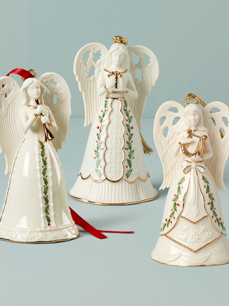 Holiday Angel Bell Ornaments, Set of 3 1