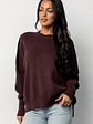 Jeremiah Knit Sweater | Dark Plum - thumbnail 3