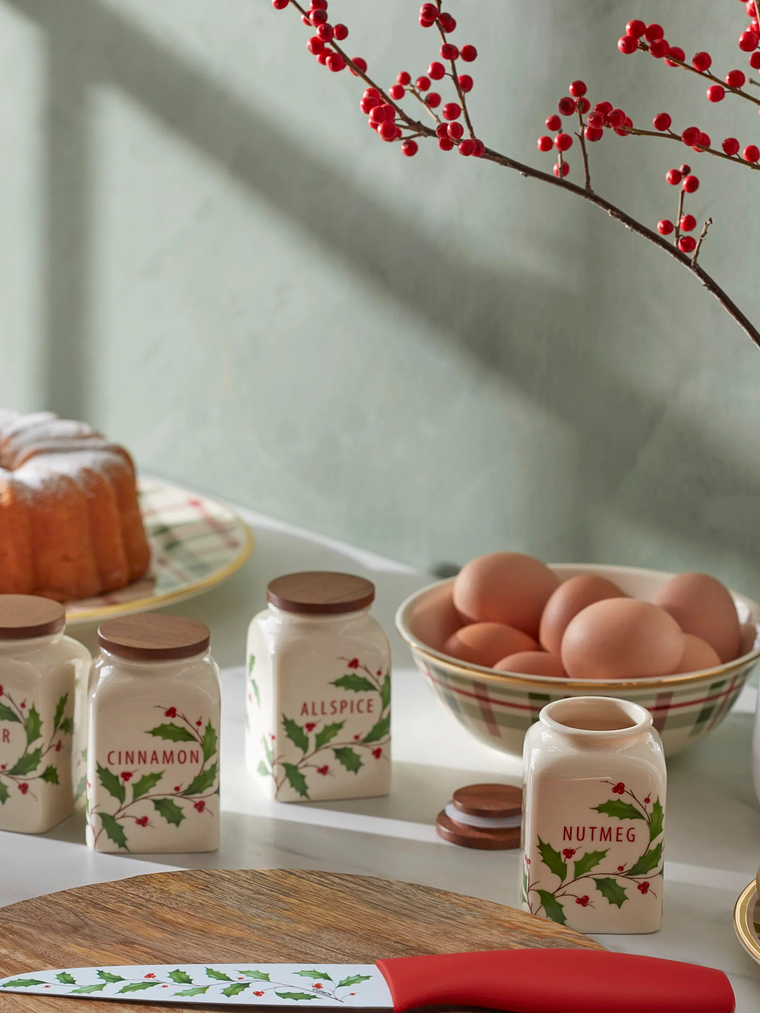 Holiday Baking Spice Jars, Set of 4 4