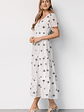 Jesenia Embroidered Dress | Off White + Navy - thumbnail 4