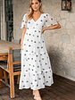 Jesenia Embroidered Dress | Off White + Navy - thumbnail 6