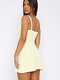In This Moment Ribbed Mini Dress Lemon/White - thumbnail 4