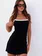 In This Moment Ribbed Mini Dress Black/White - thumbnail 7