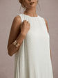 Hazelle | Cream Chiffon A-Line Ruffled Maxi Dress - thumbnail 4