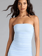Here For The Vibes Ruched Mesh Mini Dress - thumbnail 8
