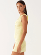 Heart Of Glass Satin Mini Dress - Yellow - thumbnail 2