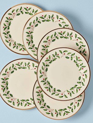 Holiday Dinner Plate Set, Buy 3 Get 6