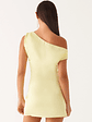 Heart Of Glass Satin Mini Dress - Yellow - thumbnail 3