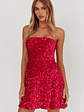 Heart To Heart Strapless Sequin Mini Dress Pink - thumbnail 1
