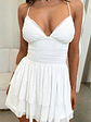 Jamie Layered Mini Dress - White - thumbnail 3