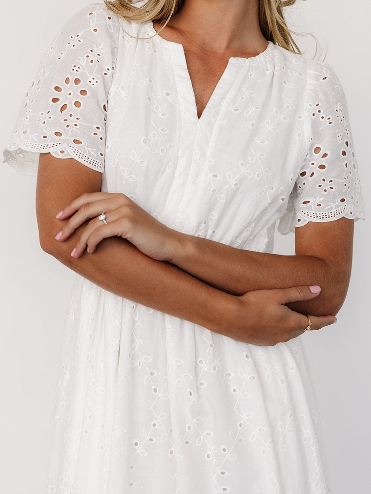 Hyacinth Eyelet Maxi Dress | Off White 2