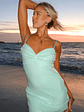 Honey Aqua Sequin Mini Dress - thumbnail 10
