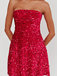 Heart To Heart Strapless Sequin Mini Dress Pink - thumbnail 4