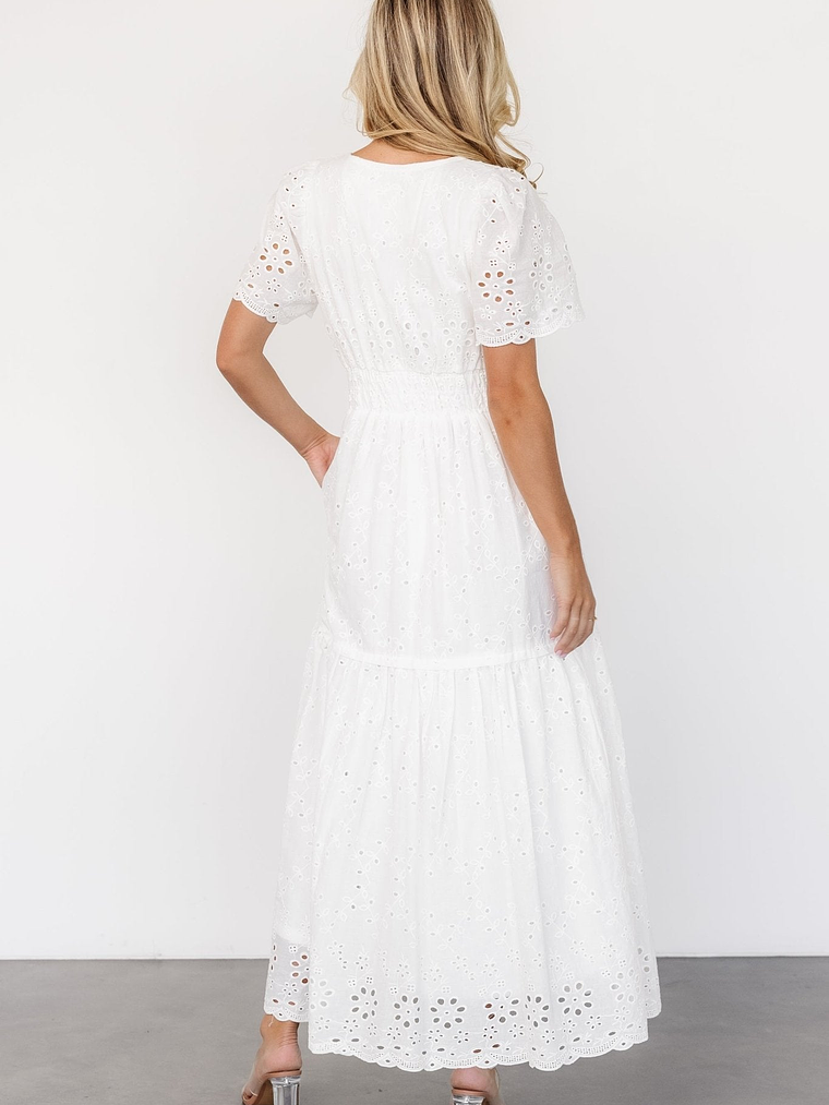 Hyacinth Eyelet Maxi Dress | Off White 5