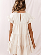 Hyacinth Ruffle Sleeve Smock Dress Beige - thumbnail 3