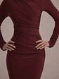 Hespera | Port High-Neck Long-Sleeve Gathered Maxi Dress - thumbnail 5