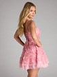 Hallie Rosette Lace-Up Skater Dress - thumbnail 6