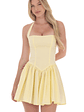 Halter A-line Dress in Yellow - thumbnail 1
