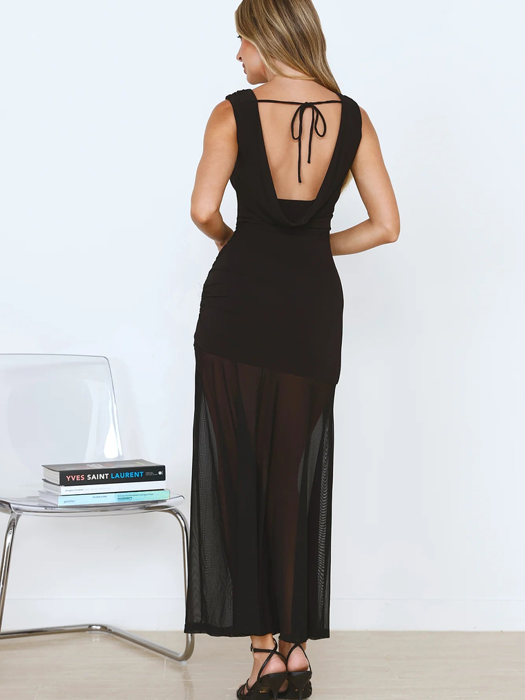 Honey Drizzle Mesh Maxi Dress 4