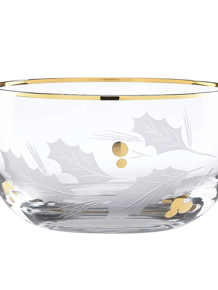 Holiday Gold Glass Nut Bowl 3