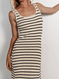 Jesse Ribbed Tank Maxi Dress | Ivory + Black - thumbnail 2