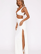 It Feels Wrong Maxi Dress Off White - thumbnail 3