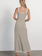 Jesse Ribbed Tank Maxi Dress | Ivory + Black - thumbnail 5