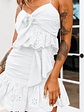 Heartland Waist Tie Eyelet Embroidery Hem Skirt White - thumbnail 4