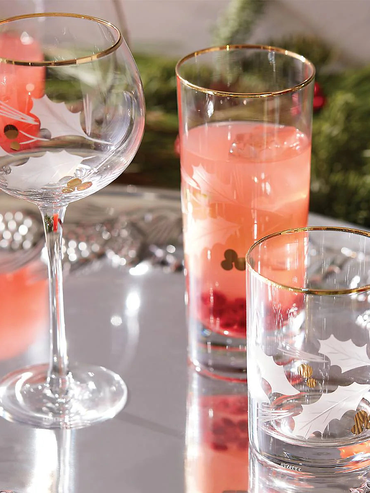 Holiday Gold DOF Glasses, Set of 4 7