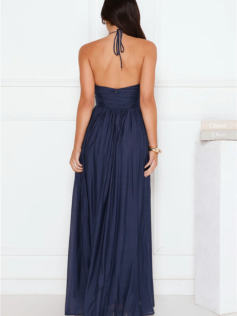 Hibiscus Hues Halter Maxi Dress 12