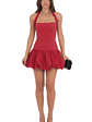 Halter Bubble Dress in Red - thumbnail 4