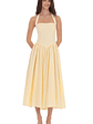 Halter Midi Dress in Yellow - thumbnail 1