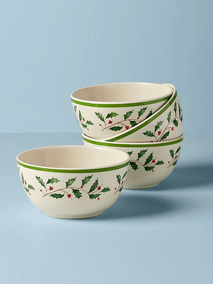 Holiday Melamine 4-Piece All-Purpose Bowl Set